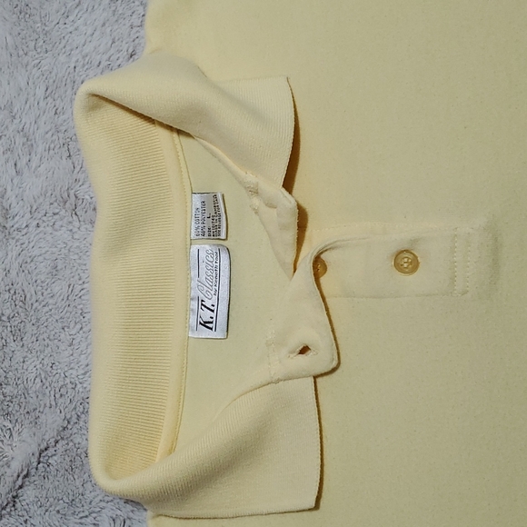KENNETH TOO! K.T. Classics Womens Yellow 3-button Sport Golf Tennis Shirt-Sz L - Picture 2 of 10